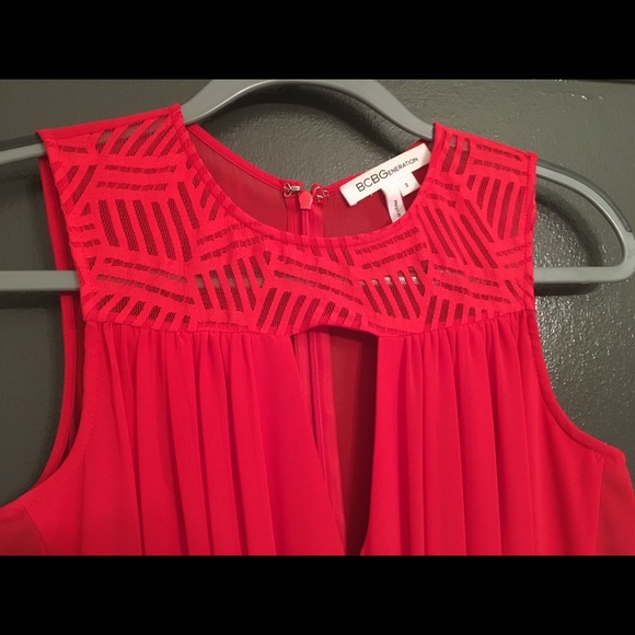 BCBGeneration red/coral Maxi Dress size 2 - Picture 2 of 5